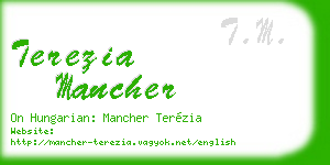 terezia mancher business card