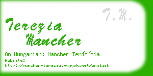 terezia mancher business card